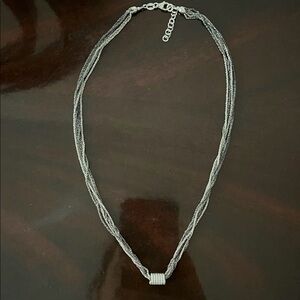Elegant Two Tone Sterling Silver  Necklace
